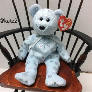 Ty Beanie Baby Retired Flaky the Snowflake Bear 2002